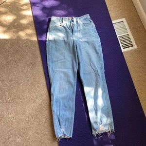 curvy high rise mom jeans